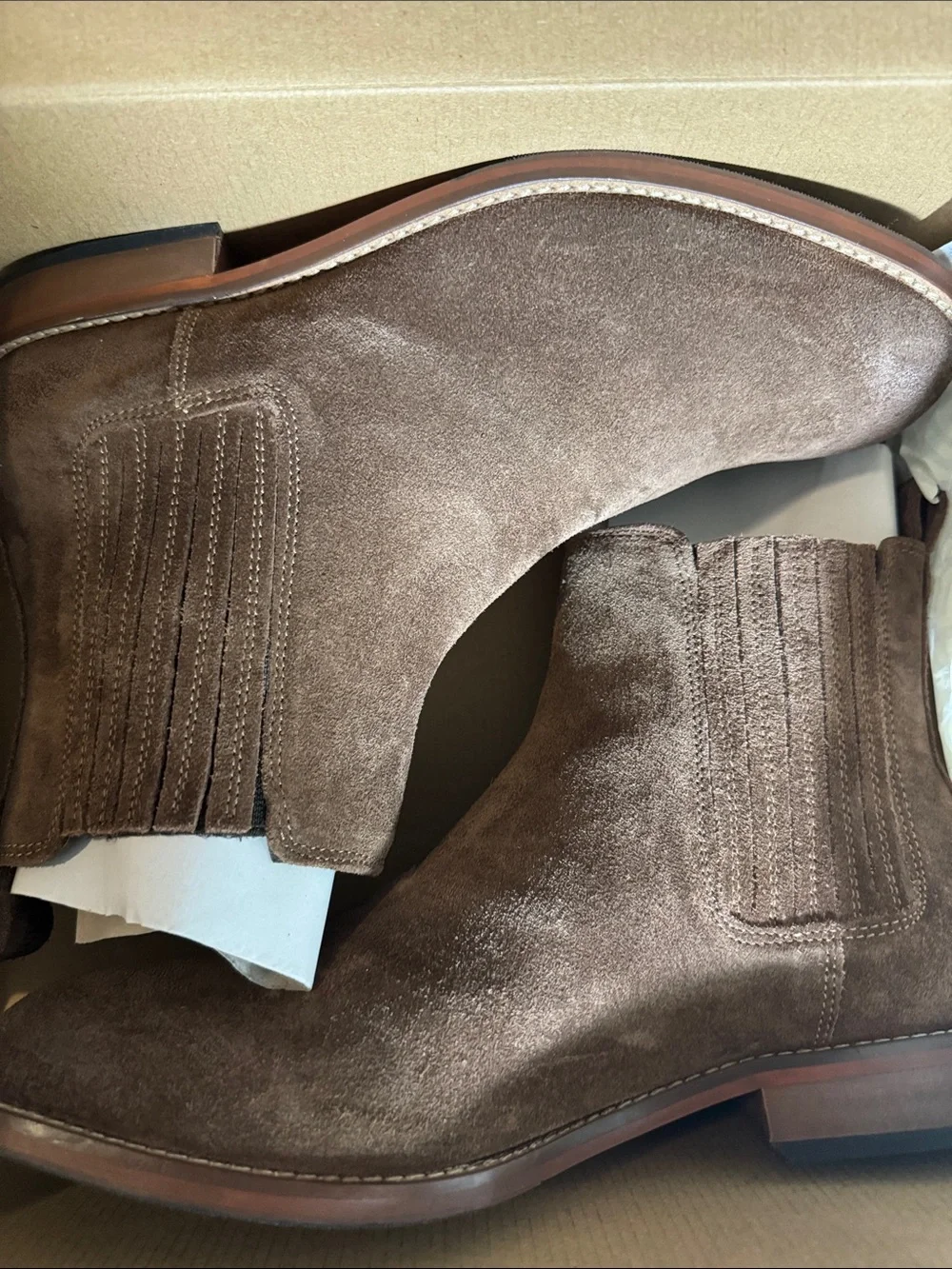 N/A brown suede